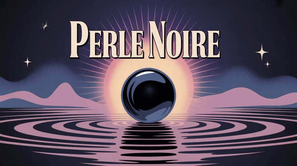 illustration perle noir ambiance précieuse