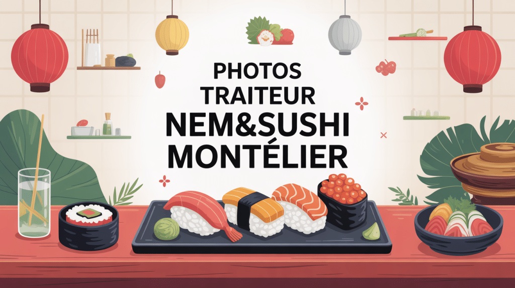 photos de traiteur nem&sushi montélier en illustration élégante
