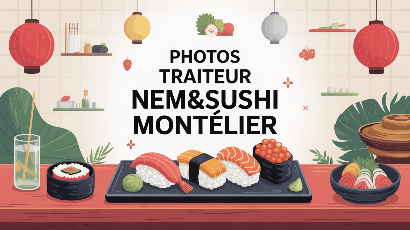 photos de traiteur nem&sushi montélier en illustration élégante