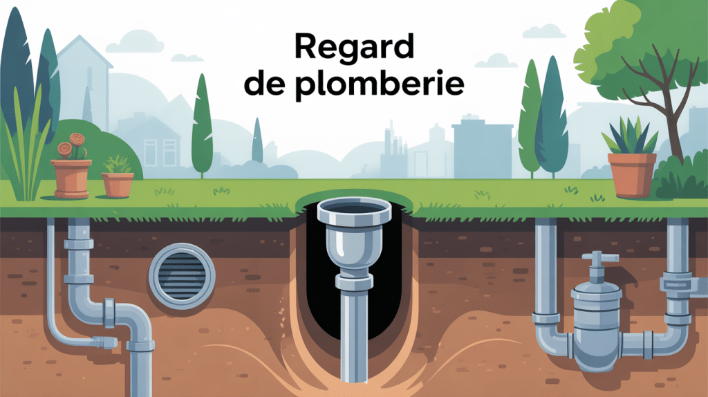 plomberie regard illustration installation réseau évacuation