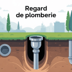 plomberie regard illustration installation réseau évacuation
