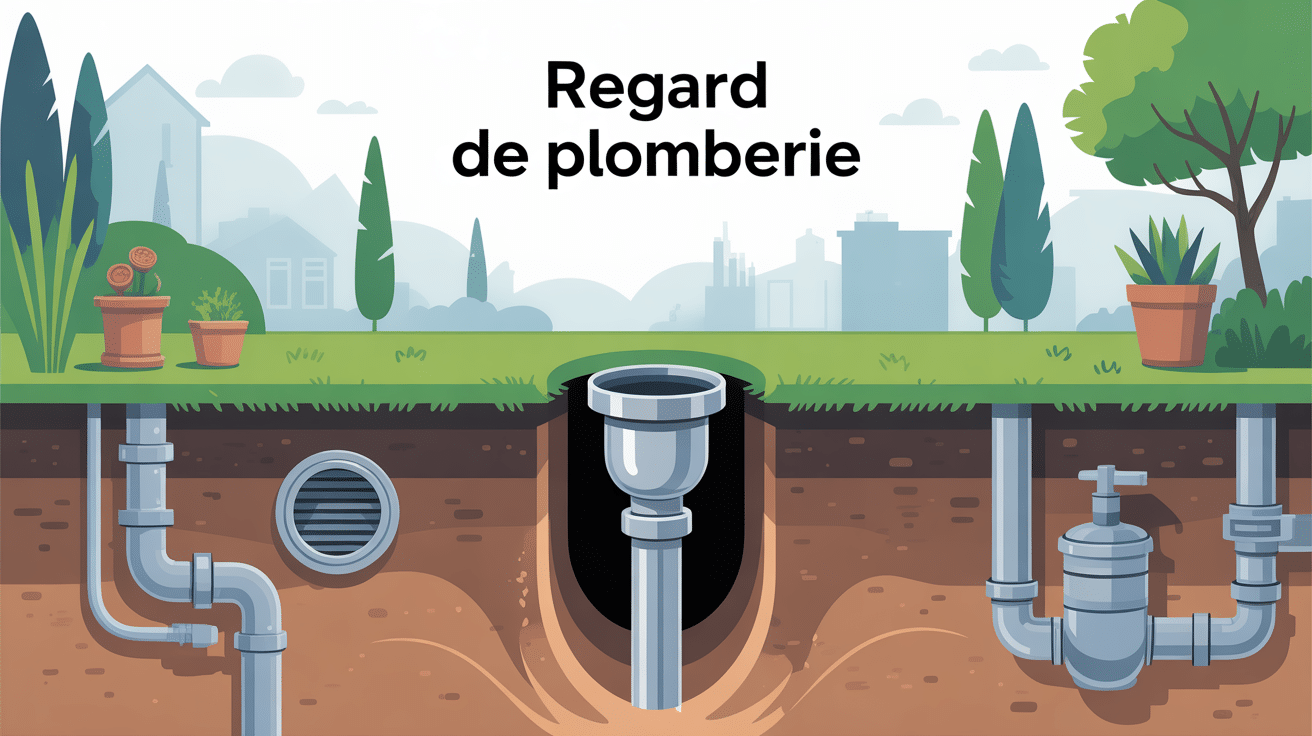 plomberie regard illustration installation réseau évacuation