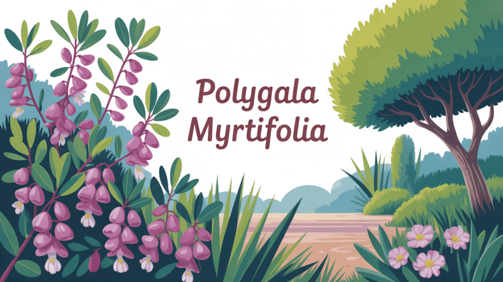 polygala myrtifolia durée de vie arbuste en fleurs jardin méditerranéen