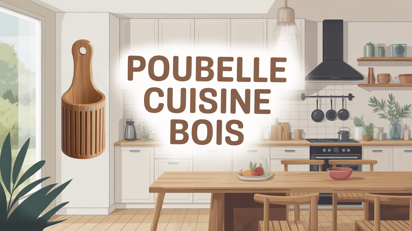 poubelle cuisine bois intégrée déco moderne