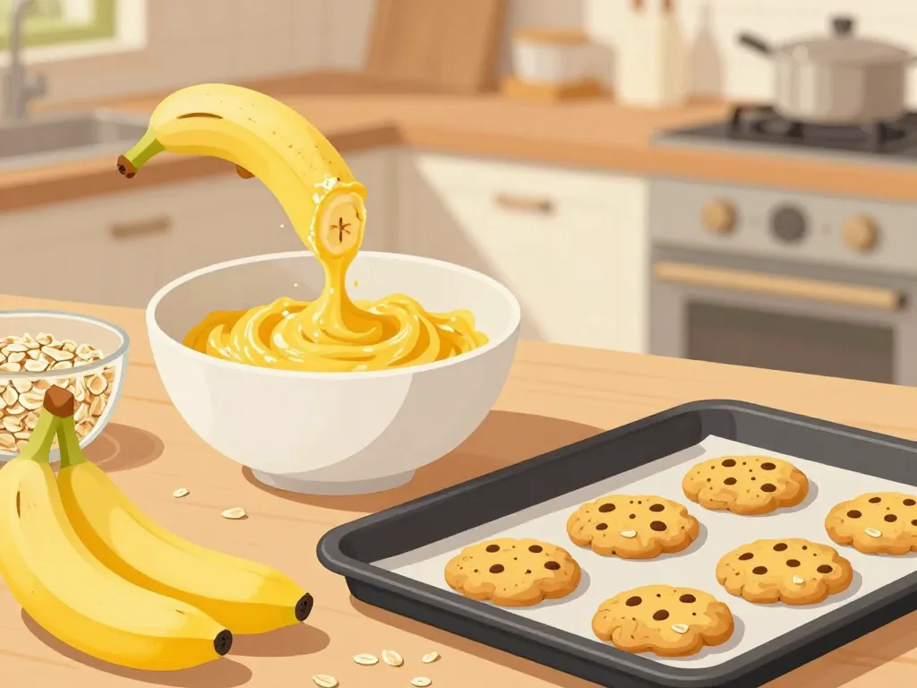 étapes recette cookies flocon d avoine banane