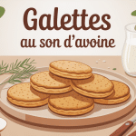 recette galettes son d'avoine illustration de brunch avec ingrédients