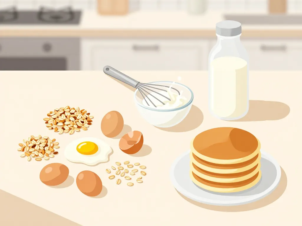 ingrédients recette pancakes son d'avoine rapide