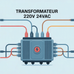 Illustration transformateur 220v 24vac choix installation sécurité