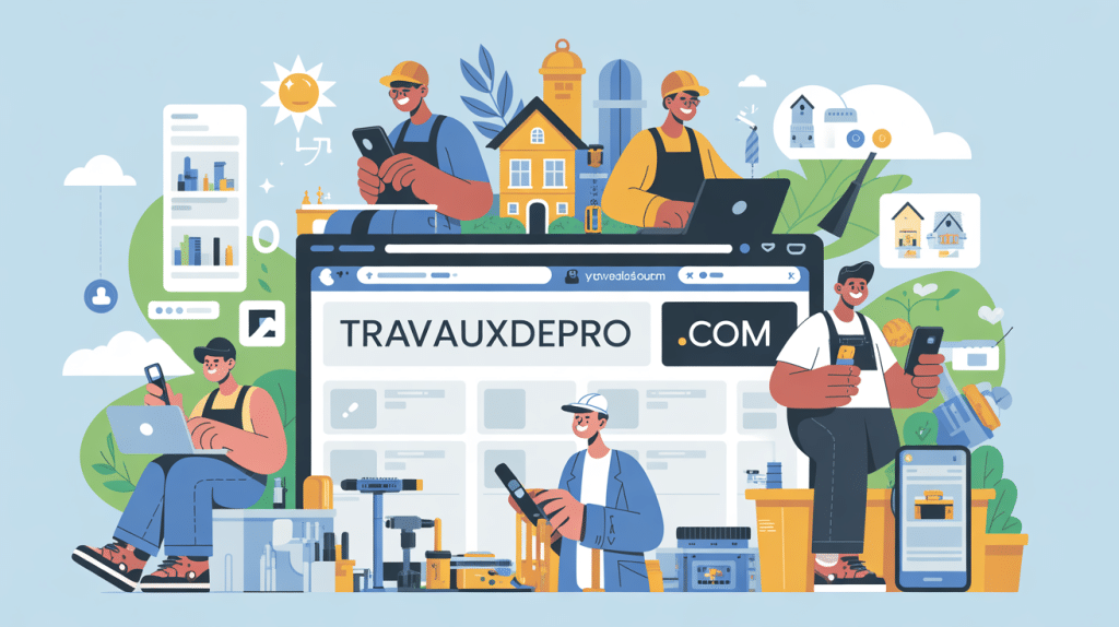 travauxdepro.com choisir pro travaux illustration plateforme artisan fiable