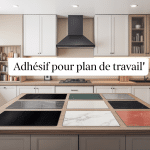 Cuisine avant apres avec adhesif pour plan de travail