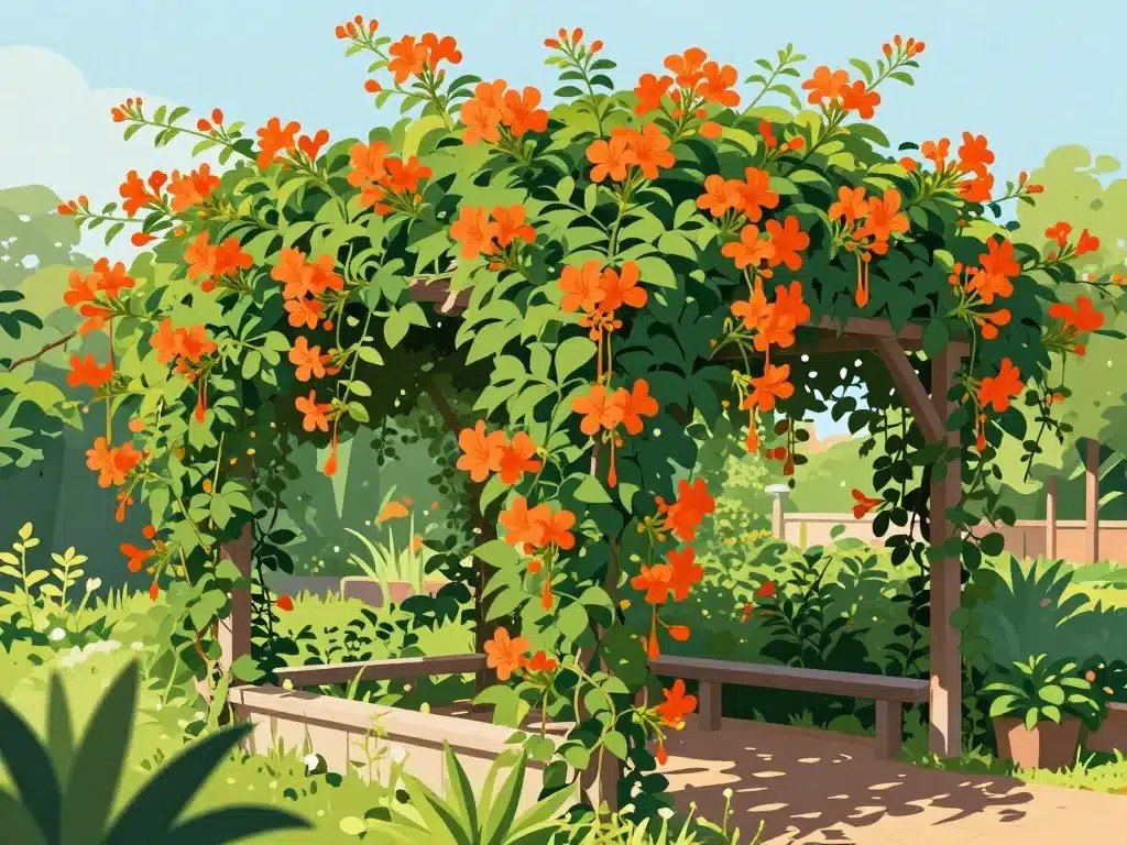 bignone inconvénients, croissance rapide, jardin dense