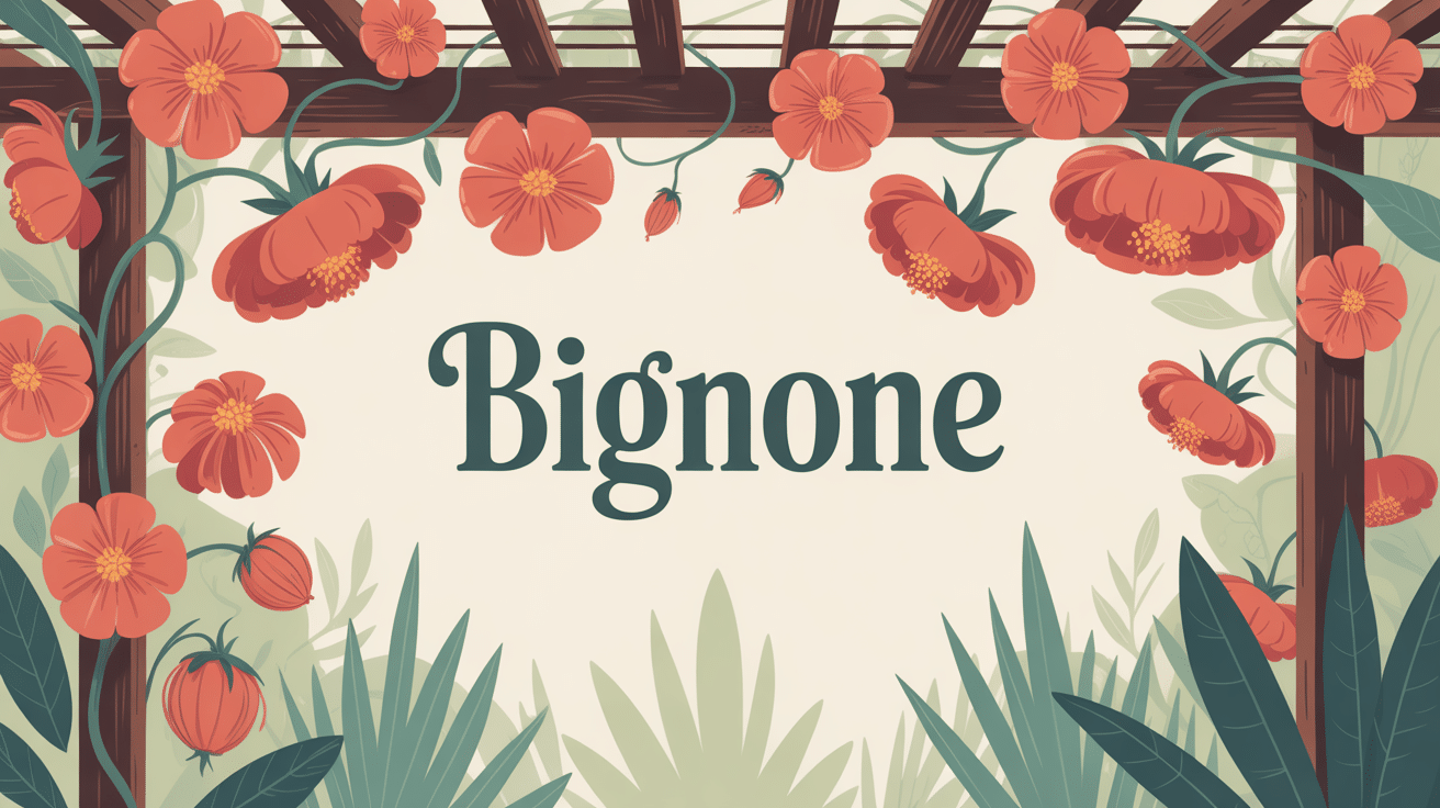 bignone inconvénients, fleurs orangées, grimpante pergola