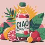 illustration moderne boisson ciao kombucha pétillante