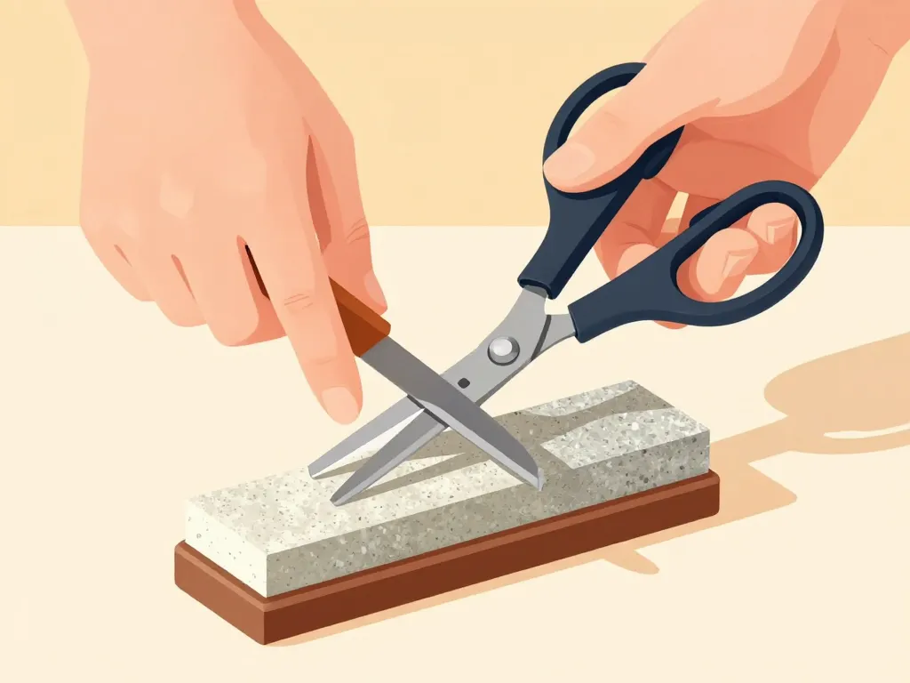 scène aiguisage ciseau pierre méthode précise
