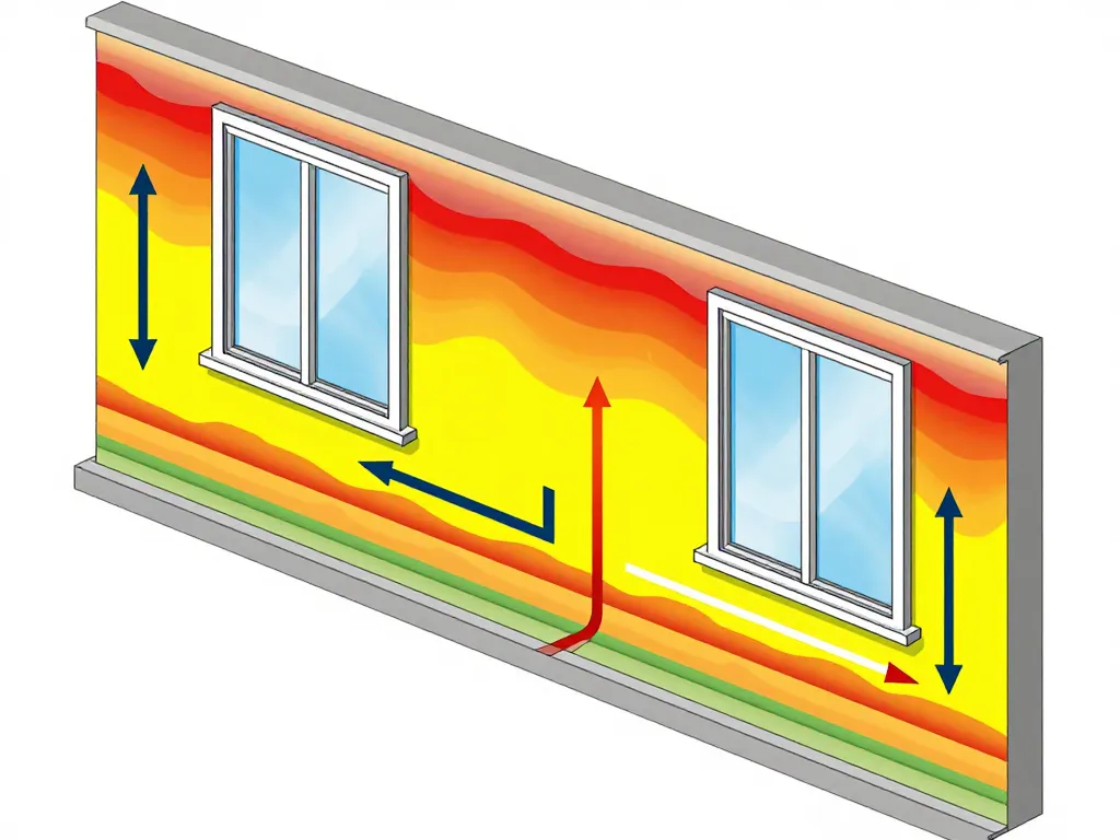 Schéma sur comment supprimer un pont thermique dans les murs et façades
