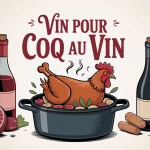 coq au vin quel vin illustration vectorielle cocotte vin rouge