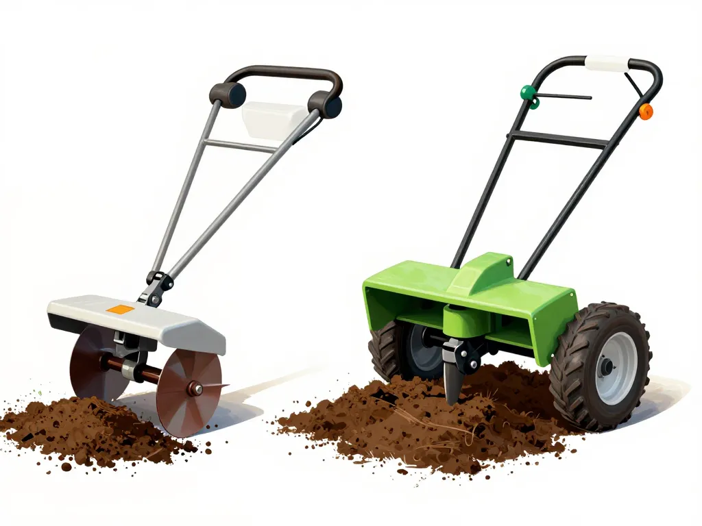 Comparaison technique entre motoculteur et motobineuse avec machines et sol