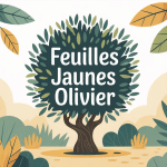 feuille jaune olivier arbre stylisé texte