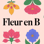 Fleur en b stylisée en bouquet autour du titre