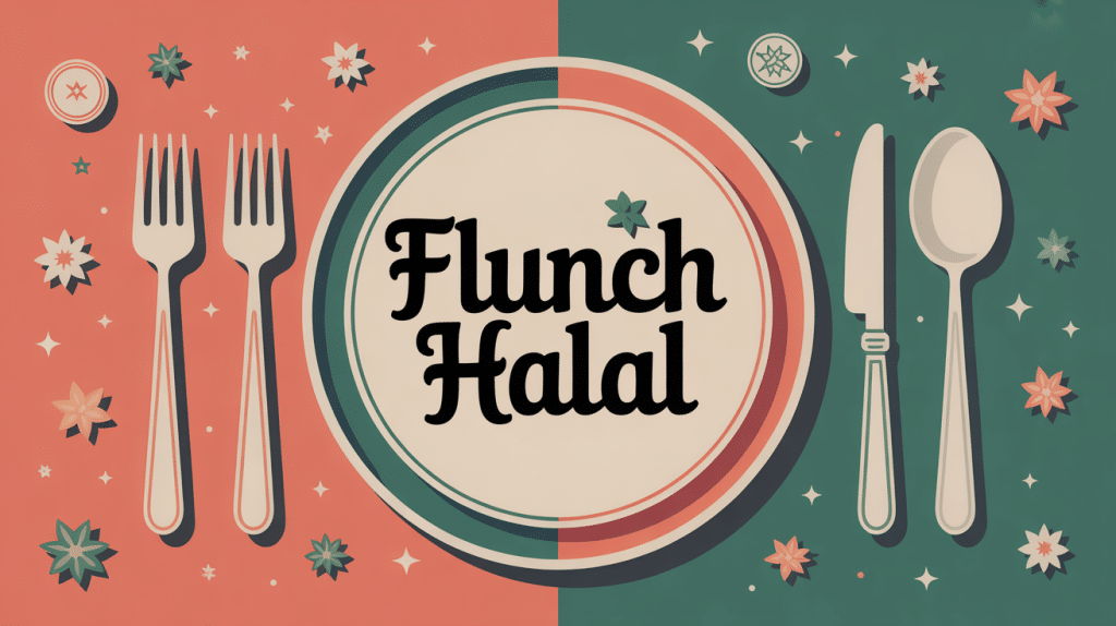 Illustration flunch halal assiette séparée