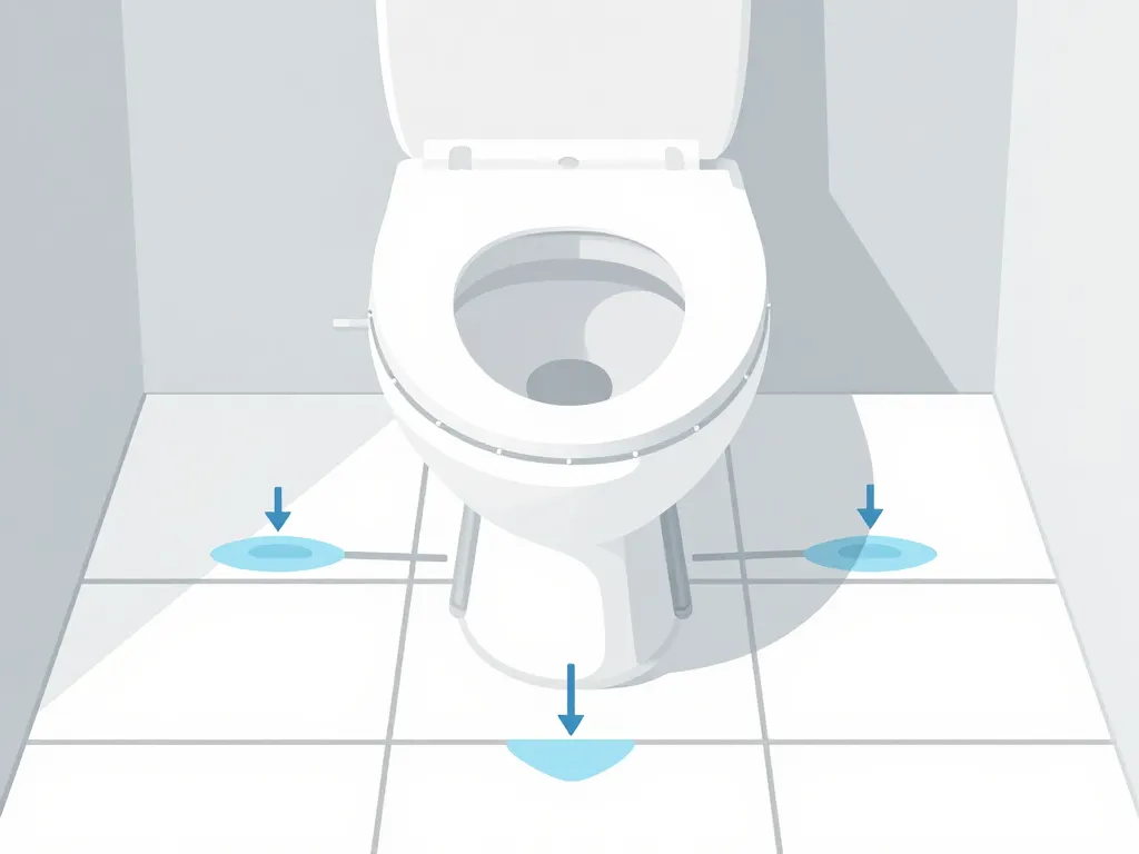 Schéma fuite entre WC et carrelage sources possibles