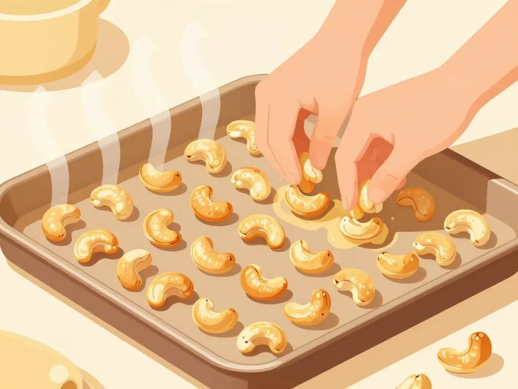 Techniques griller des noix de cajou four étape homogène