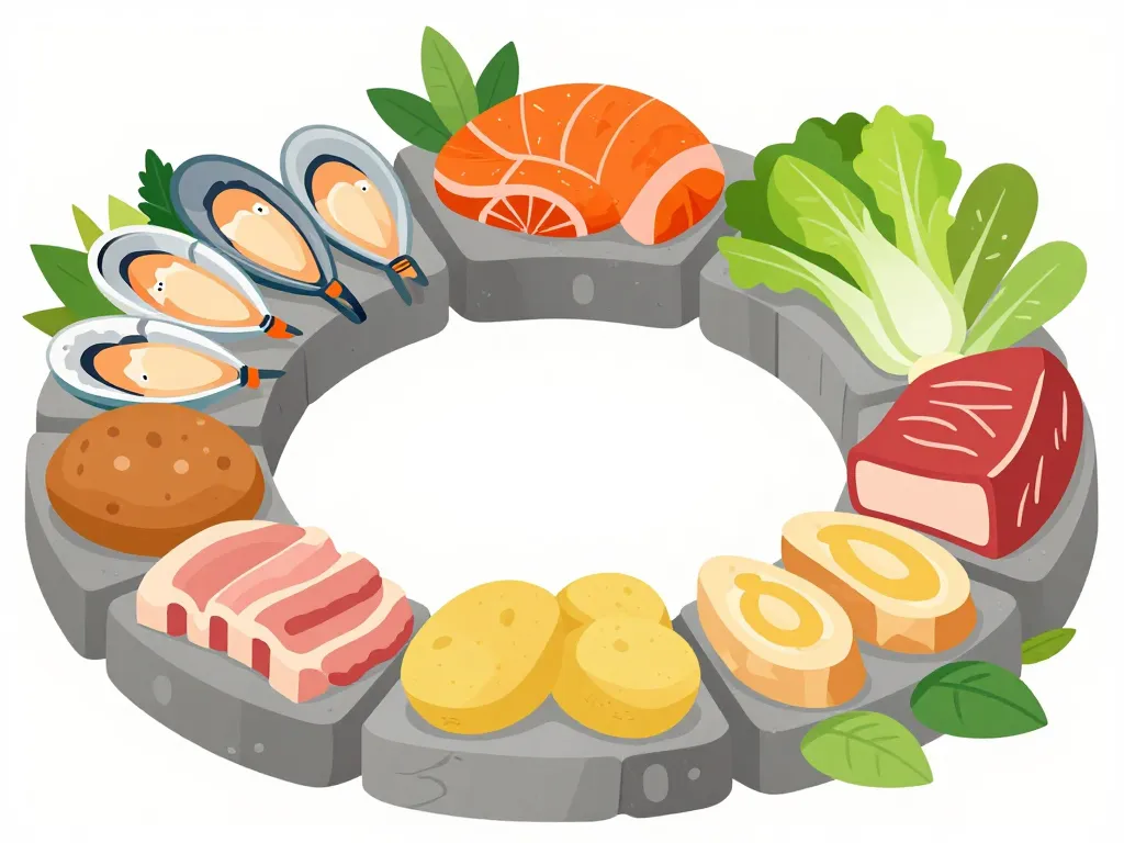 Ingrédients curanto en couches préparation recette