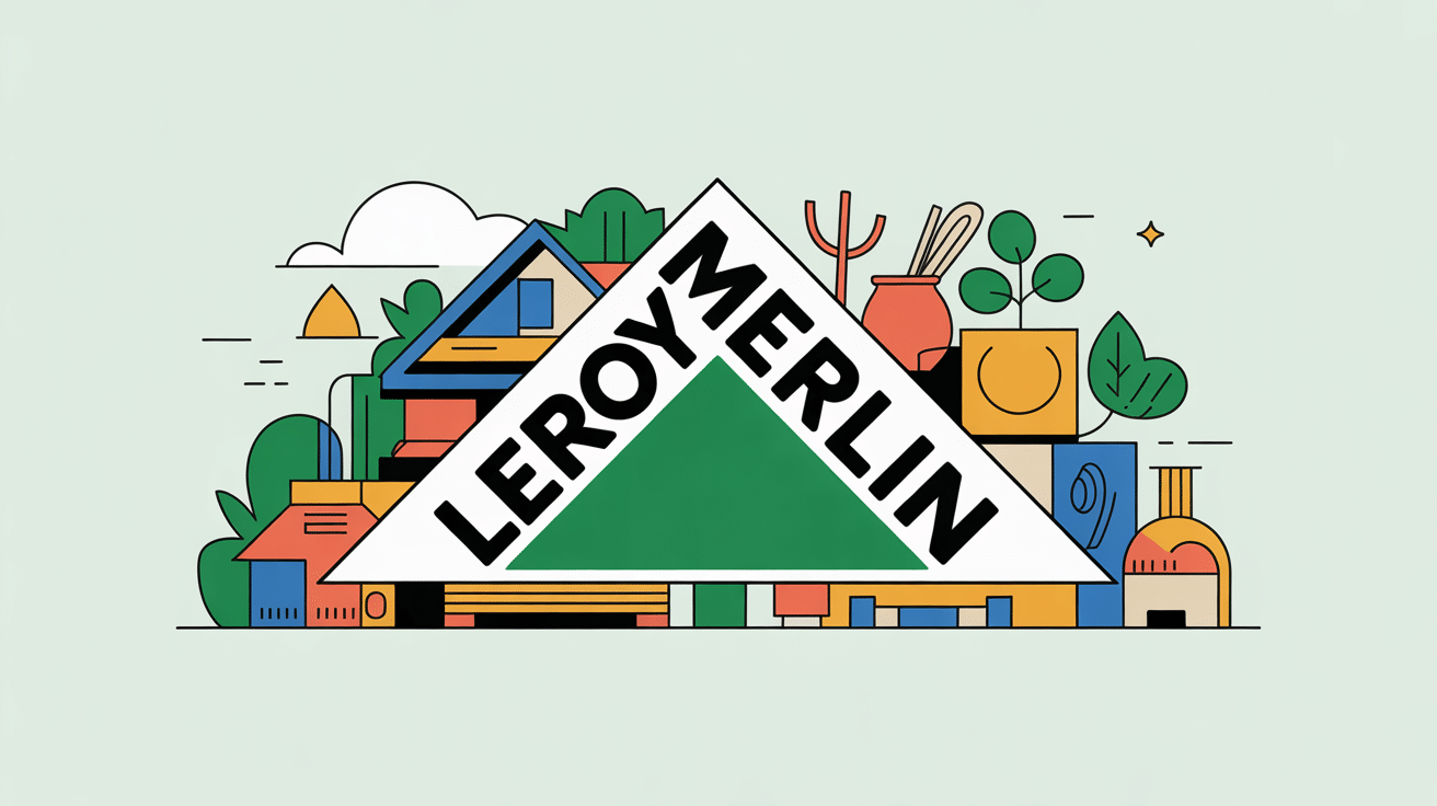 illustration moderne leroy merlin logo triangle vert