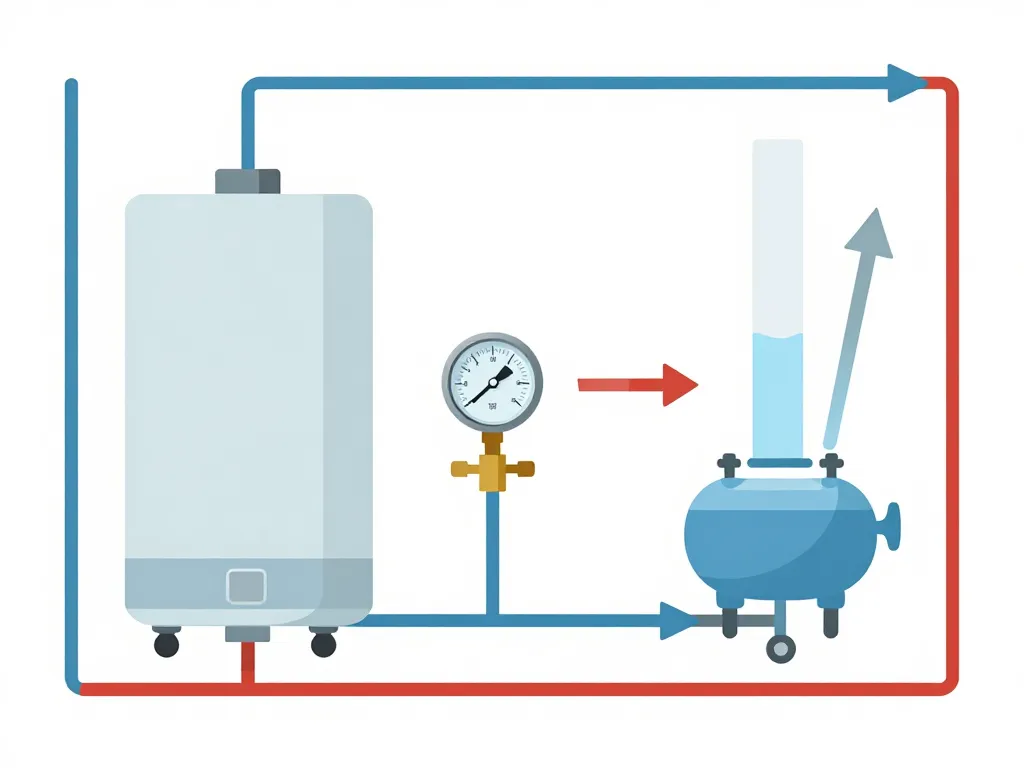 schema ma chaudiere monte en pression quand elle chauffe