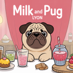 univers kawaii milk and pug lyon café ambiance carlin