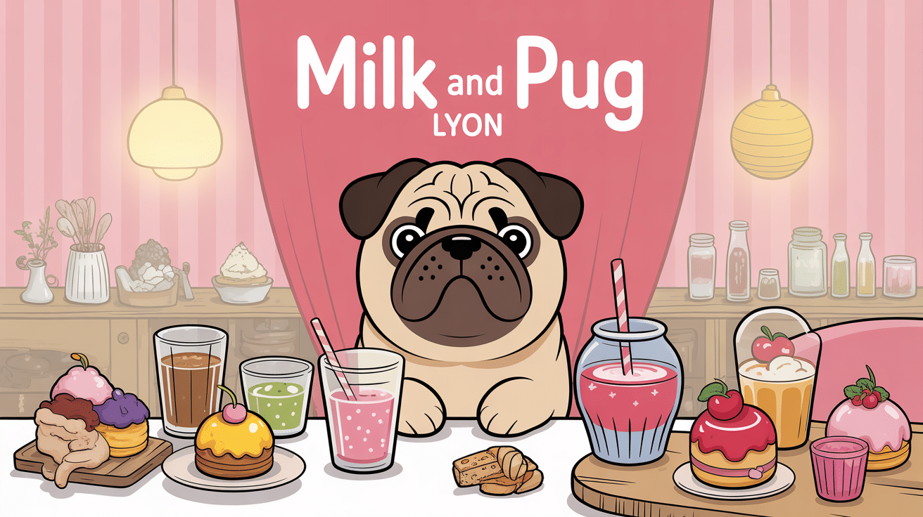 univers kawaii milk and pug lyon café ambiance carlin
