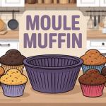 Moule muffin silicone au centre entouré de muffins