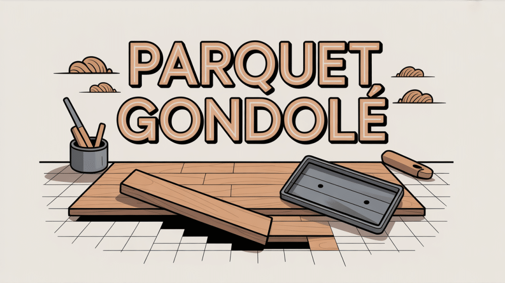 illustration parquet gondolé fer à repasser réparation