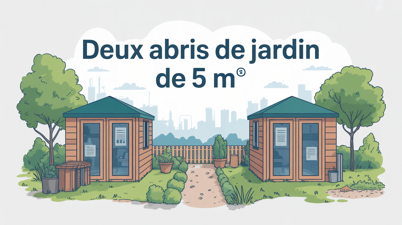 peut on mettre 2 abris de jardin de 5m2 illustration regulation