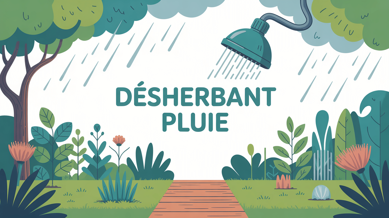 peut on mettre du désherbant quand il pleut illustration sous la pluie