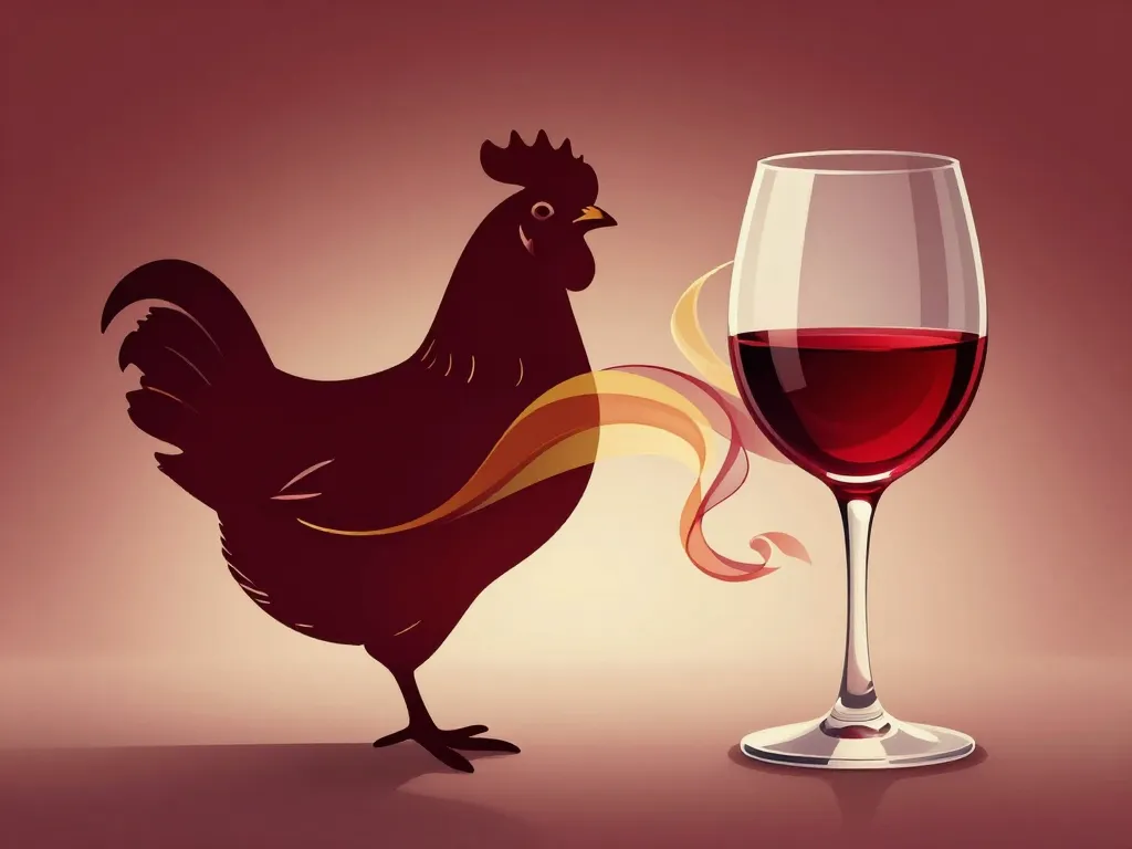 Quel vin avec du poulet vin rouge accord