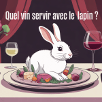 Illustration table lapin et vin pour quel vin avec le lapin
