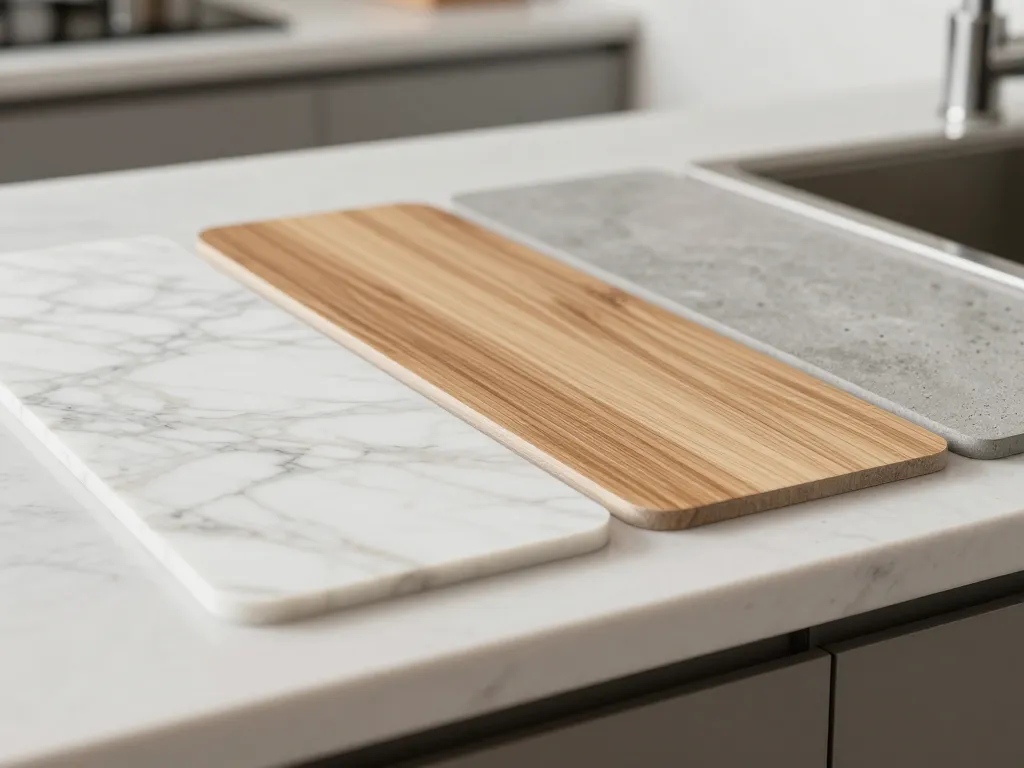 Différents finis adhesif pour plan de travail en cuisine