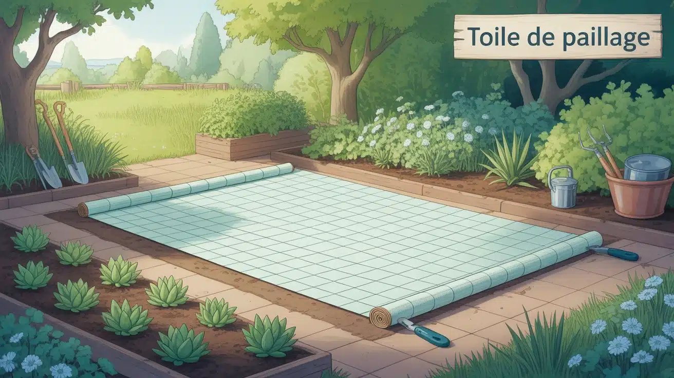 comment poser de la toile de paillage sur un massif