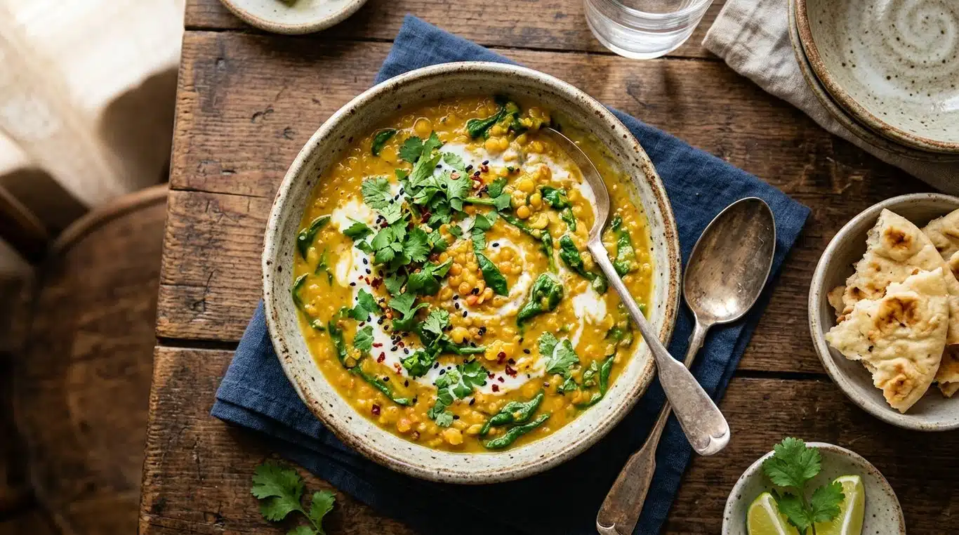 Dahl de lentilles corail au lait de coco