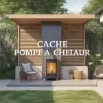 fabriquer un cache pompe à chaleur en bois extérieur