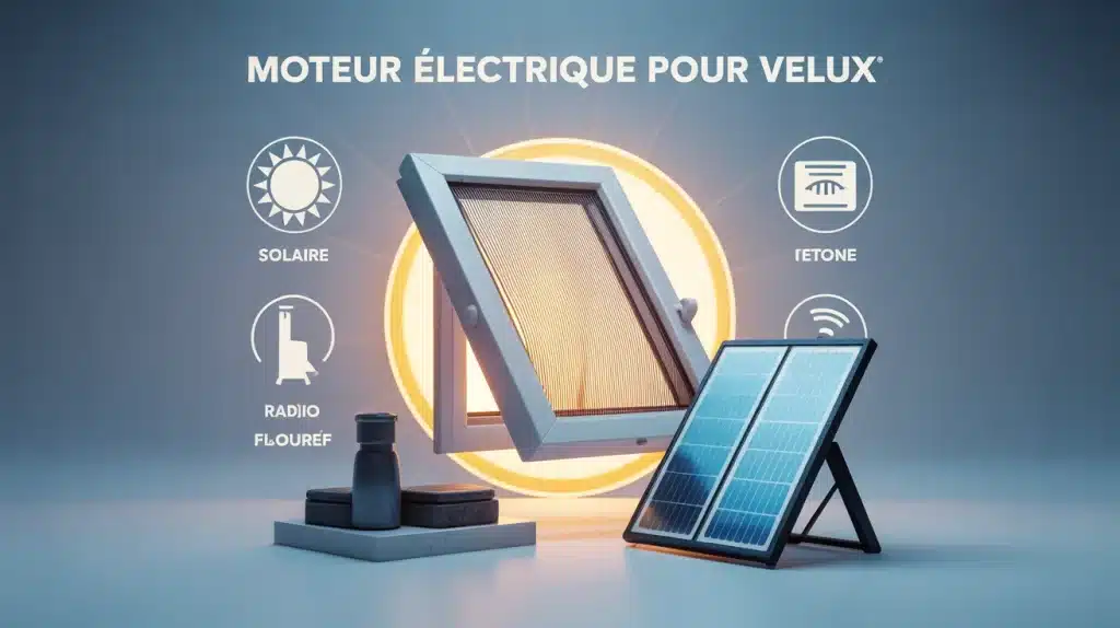 moteur electrique pour velux fenêtre de toit