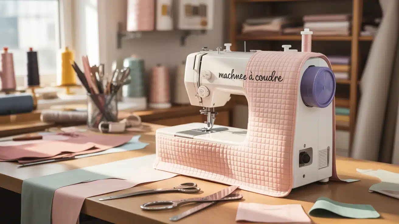 tuto housse machine à coudre matelassée avec passepoil