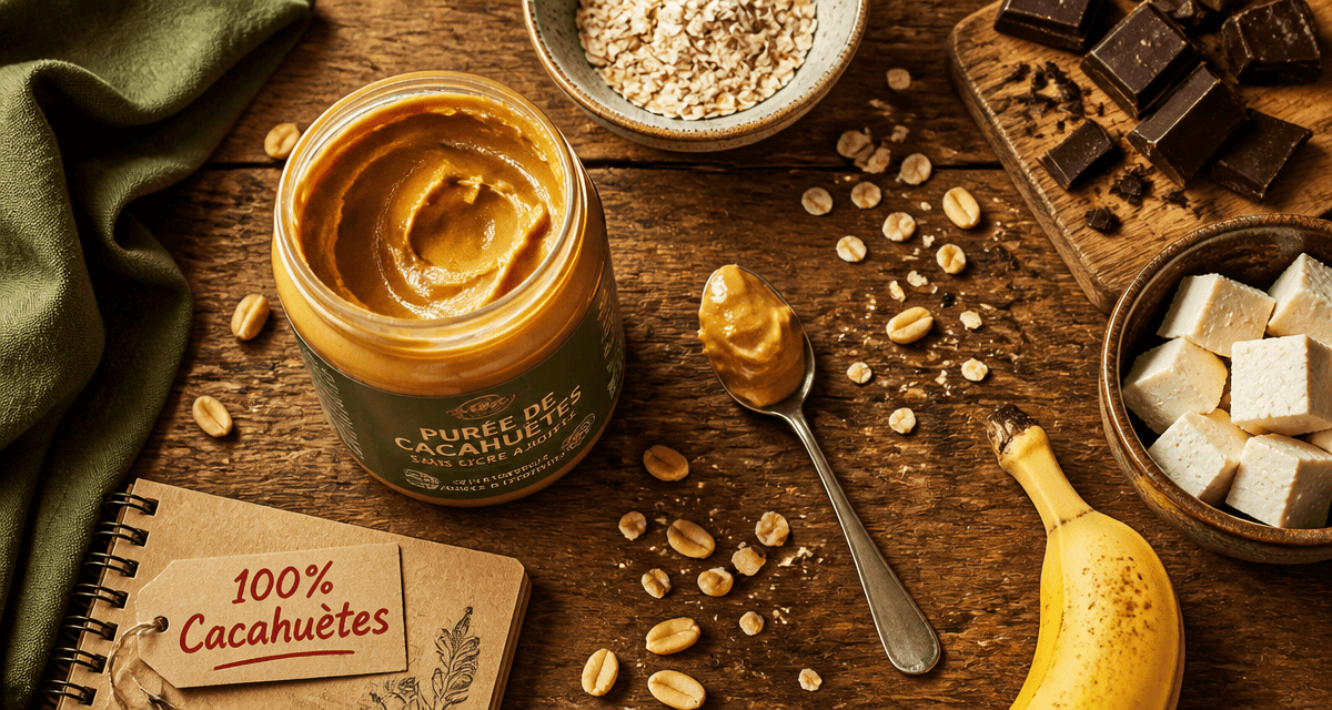 beurre de cacahuete sans sucre pot et ingredients