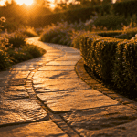 dalle allee de jardin en pierre naturelle grès cérame