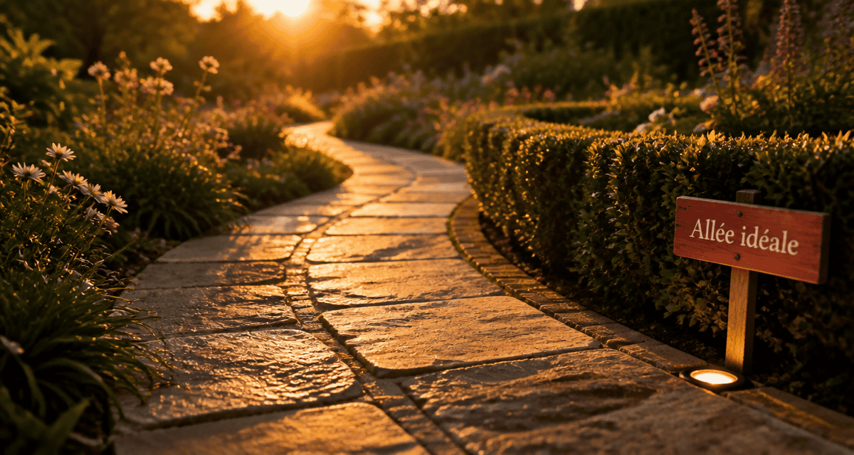 dalle allee de jardin en pierre naturelle grès cérame