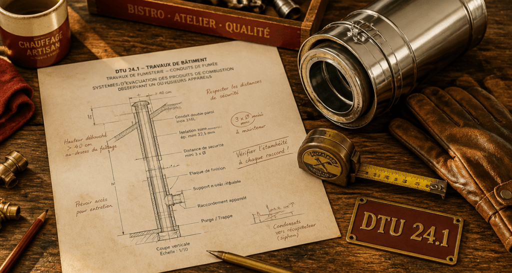 plan DTU 24.1 et outils de chauffagiste
