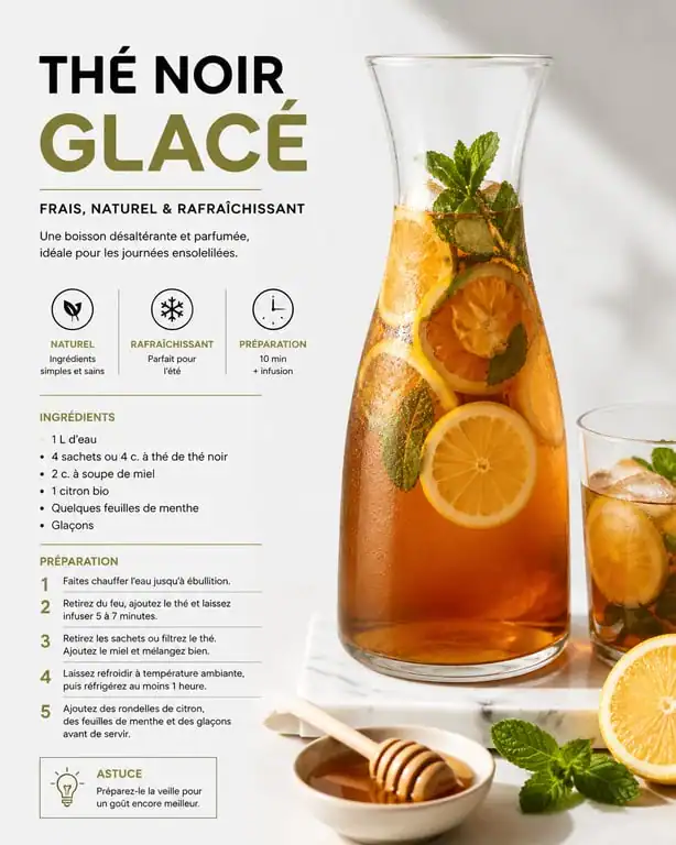 Thé noir glacé Grand Earl Grey maison