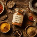 épices tandoori variées sur plan de travail