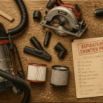 meilleur aspirateur de chantier professionnel sur établi avec outils